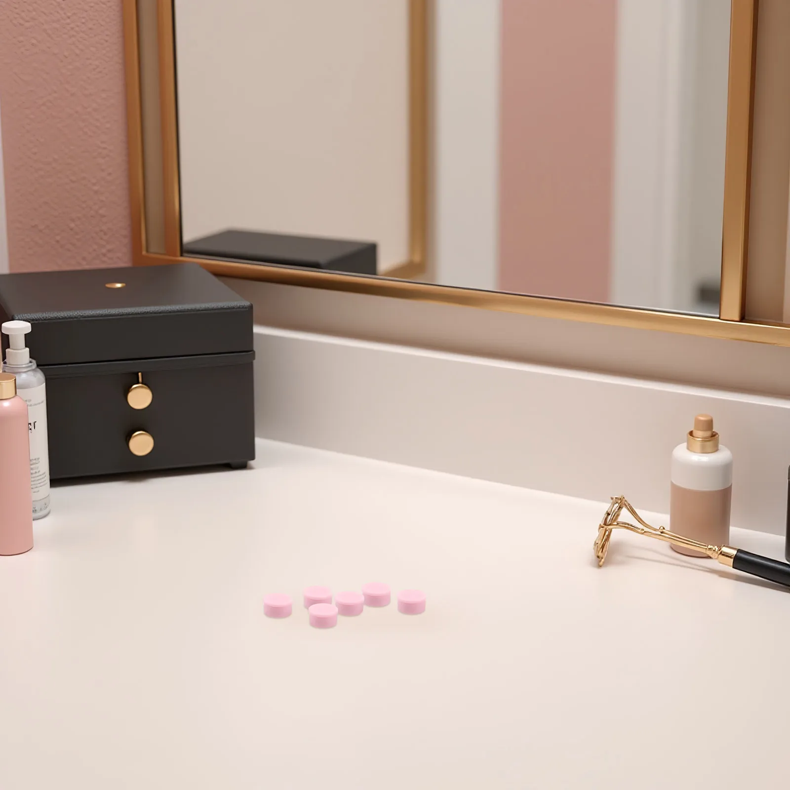 40 قطعة مسمار الفن الدورية محامل سحرية 0.5X0.4 بوصة البلاستيك الوردي عالية السرعة الروتاري رمح ل ثلاثية الأبعاد مسمار تصميم البسيطة سبينر Diy بها بنفسك #4