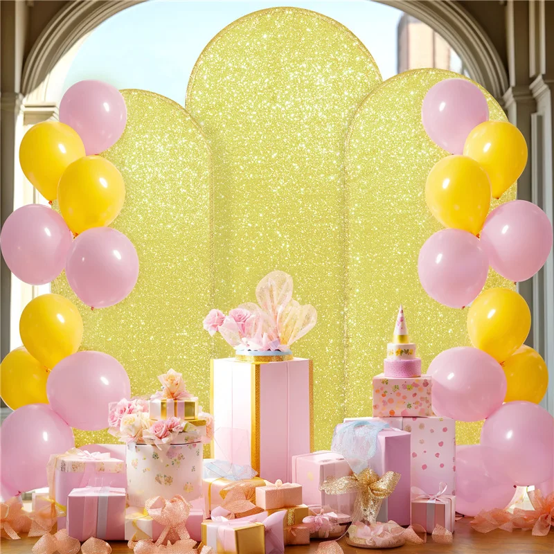 

Wedding Arch Stand Glitter Gold Reusable Backdrop Cover 4ft/6ft/7.2ft Birthday Baby Shower Ceremony Banquet Party Decoration