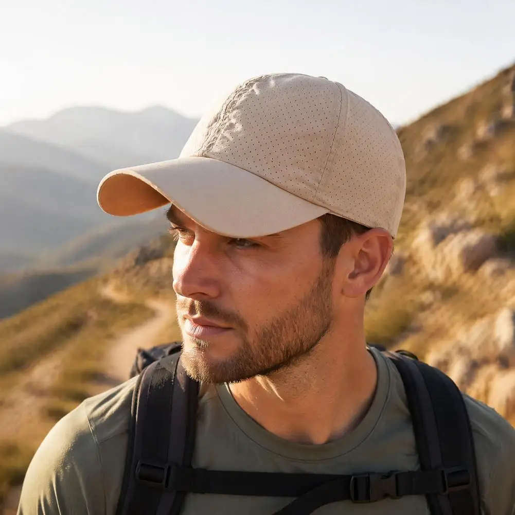 Adjustable Summer Outdoor Cap Breathable Baseball Cap for Men Women Quick-drying Sun Protection Hat for Hiking for Fishing