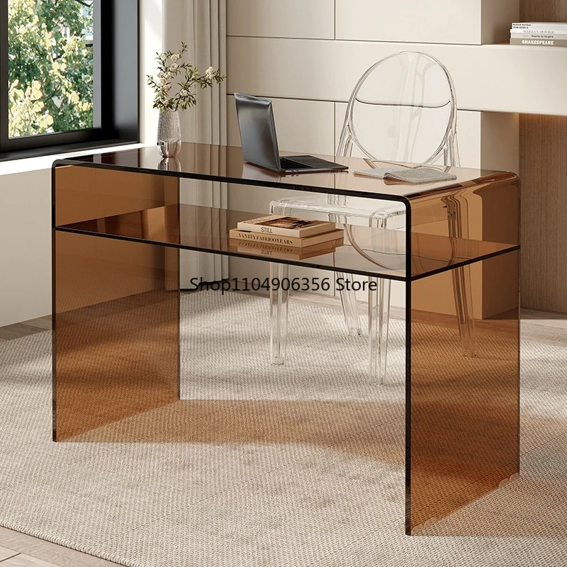 

Стеклянный прямоугольный стол, современный простой компьютерный стол, небольшой домашний стол, письменный стол для учебы студентов