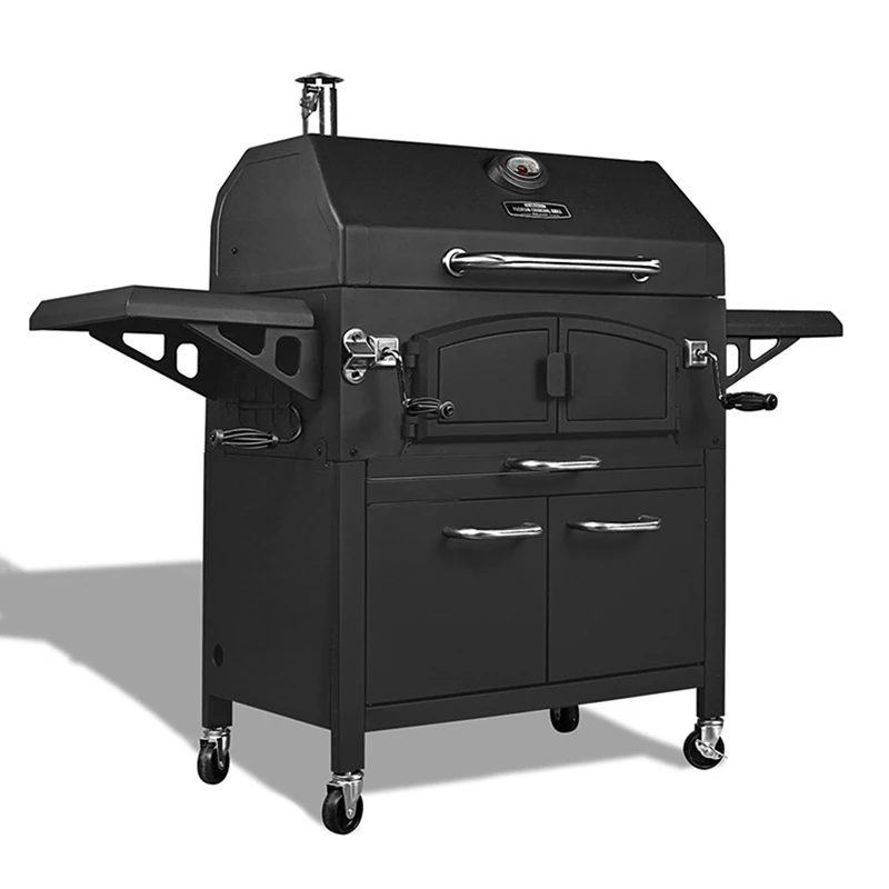 BBQ Cart Courtyard Oven Outdoor Charcoal Grill Detachable Large oven Temperature Control