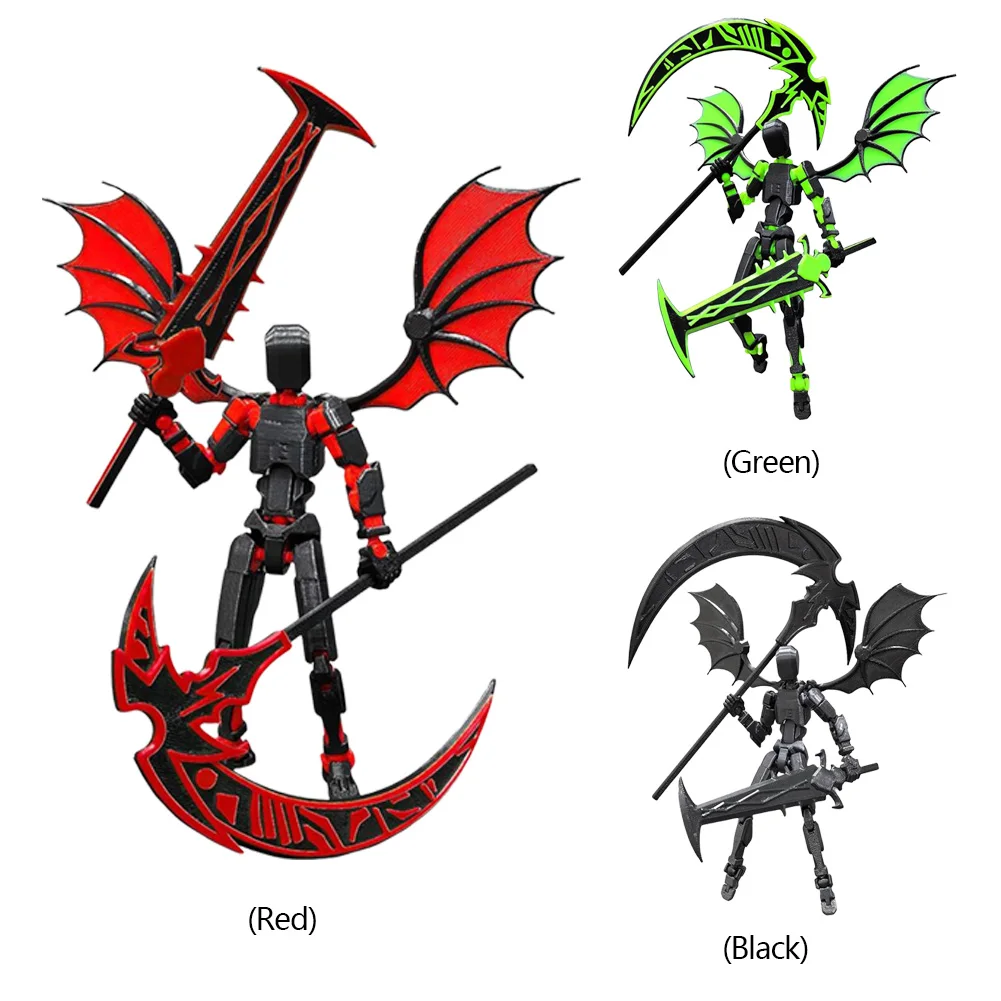 لعبة تململ مفصلية مرنة متعددة المفاصل مطبوعة ثلاثية الأبعاد مع 6 أزواج من الأيدي نموذج مفصلي لديكور سطح المكتب #2