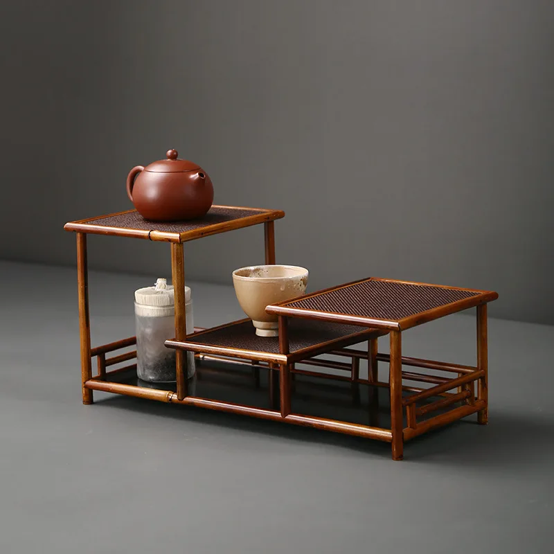 보구 랙 중국 차 창고 차 세트 보관 랙 Duobao 골동품 문화 및 놀이 유명한 다도 제로 매치