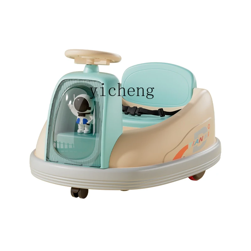 

Tqh Children's Electric Bumper Car Infant Car Four-Wheel Automobile Belt Remote Control Children's Toy Car