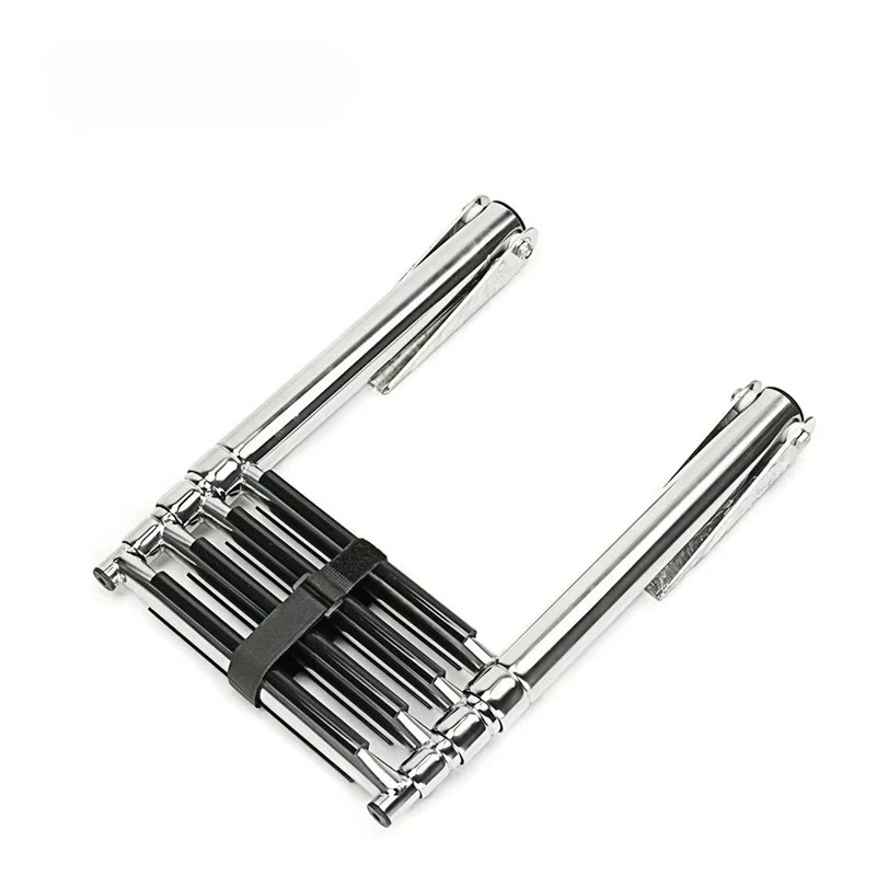Hot Sale Boat on Board Swim Platform Ladder Stainless Steel 4 Steps Telescoping Drop Heavy-Duty  Ladder Boat Ladder