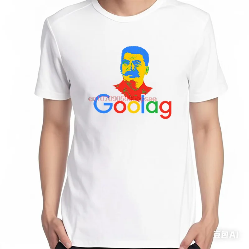 Men's Cotton Graphic Tee Short Sleeve Funny Goolag Ussr Stalin Artsy Awesome Shirt New Arrival Top Quality Vintage Style