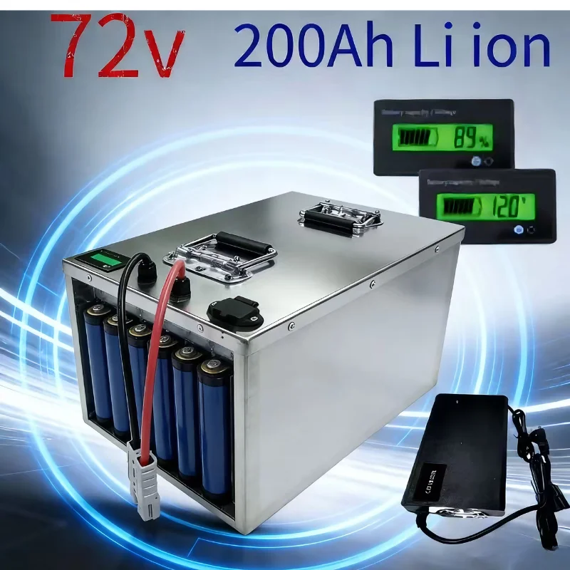 

Литий-ионный аккумулятор 72В 200Ач/250Ач с BMS и зарядным устройством 10А для электровелосипедов, трициклов, погрузчиков, электромобилей, мотоциклов, скутеров (7200Вт)