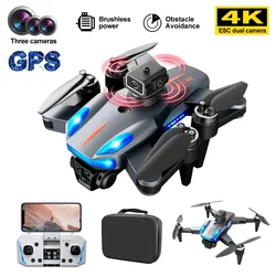 K911SE RC GPS Drone 4K Three HD Camera FPV 1200M Aerial Obstacle Avoidance Photography Brushless Motor Foldable Quadcopter Toy