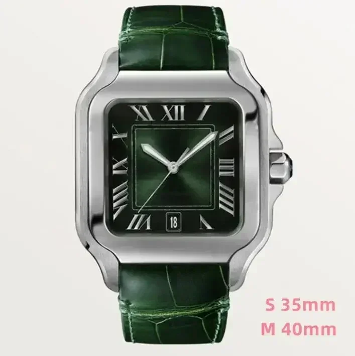 Top Quality Luxury Wristwatch Santos Mens Watches Steel Automatic Mechanical Movement for Men