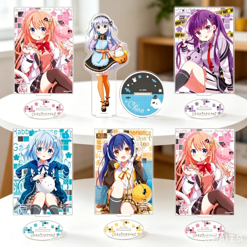 Is the Order a Rabbit?15cm Cocoa Hoto Chino  Tedeza Rize Maya Acrylic Stand Figure Keychain Tabletop Decorations