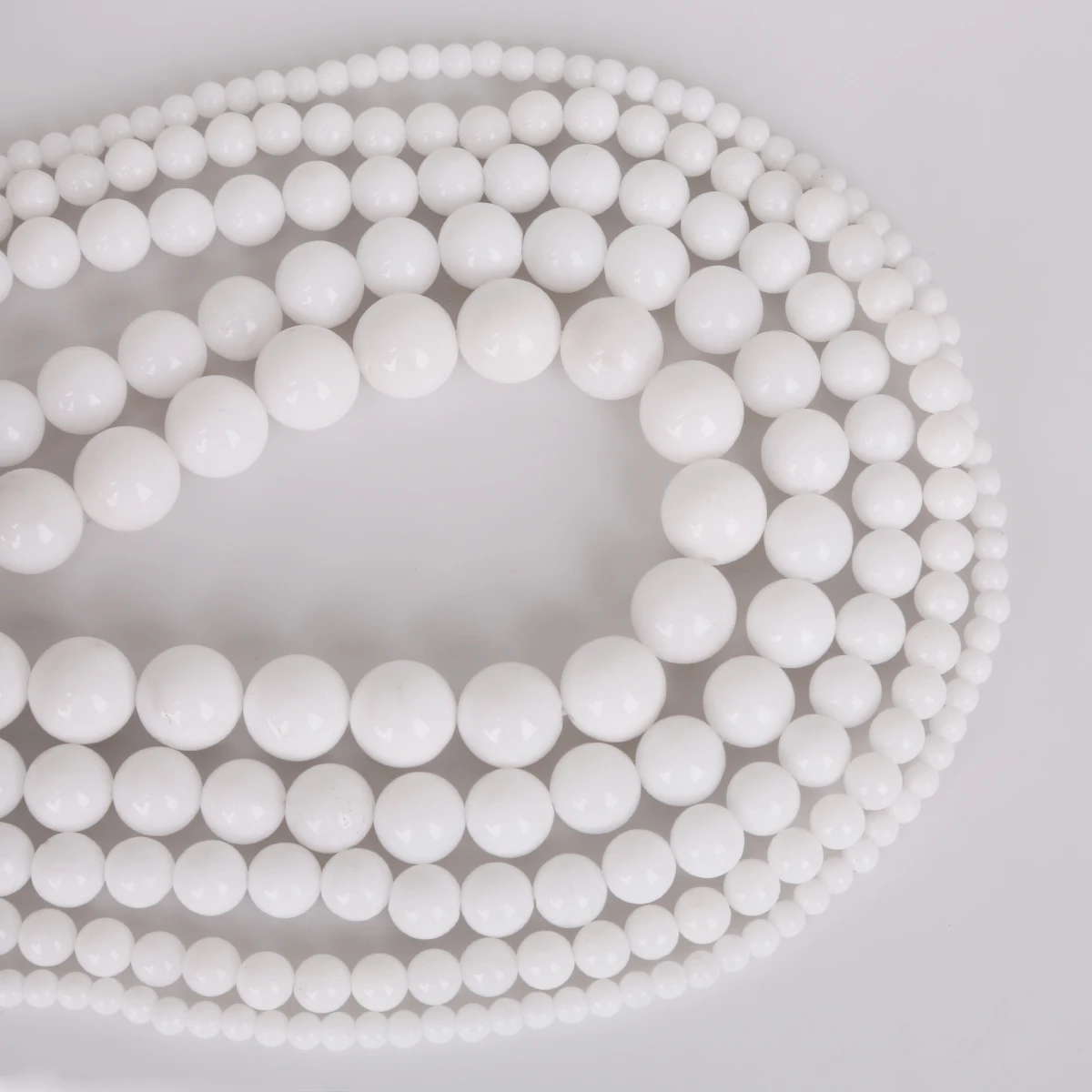 

Natural Stone White Porcelain Dull Stone Beads Loose Round Beads For Jewelry Making DIY Bracelet Bracelet Necklace Accessories