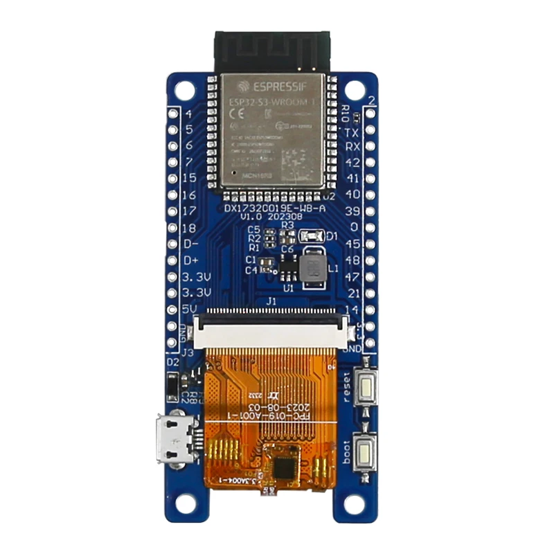 1.9 นิ้ว 170*320 ESP32 โมดูลจอแสดงผล 170*320 หน้าจอสัมผัสแบบ Capacitive IPS Dual Core SDIO SPI UART Type-C