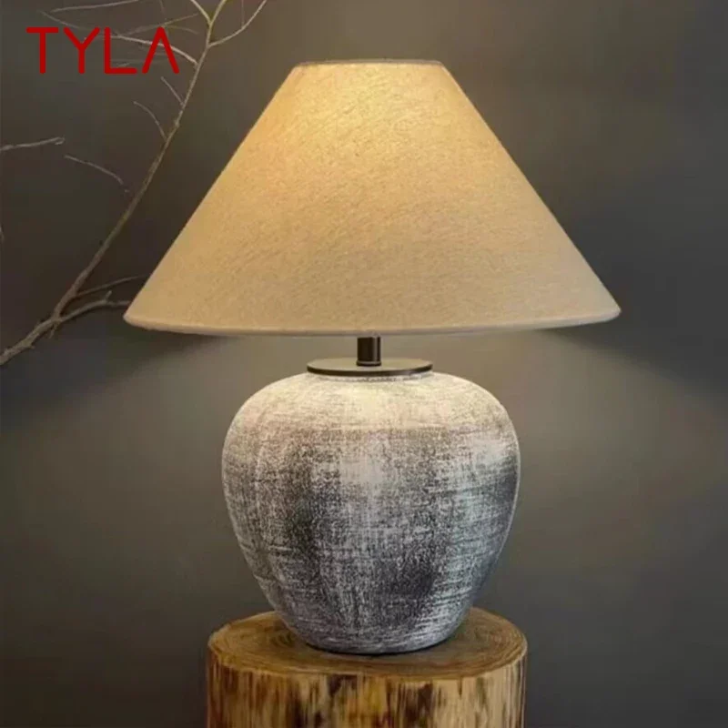 TYLA Contemporary CeramicTable Lamp Creativity Living Room Bedroom Study Hotel Homestay engineering Desk Light