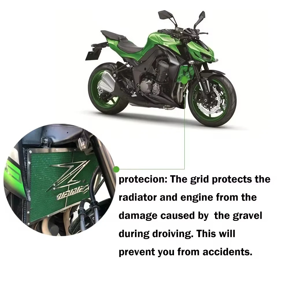 Motorcycle Radiator Grille Guard Grill Cover Protector For Kawasaki Z750 Z800 ZR800 Z1000 SX Z1000SX ZR1000F Ninja 1000