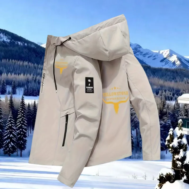 Spring Autumn New Hot selling Brand Advanced Zipper Design Coat Men's Outdoor Sports Training Cycling Work Clothes Hooded Jacket
