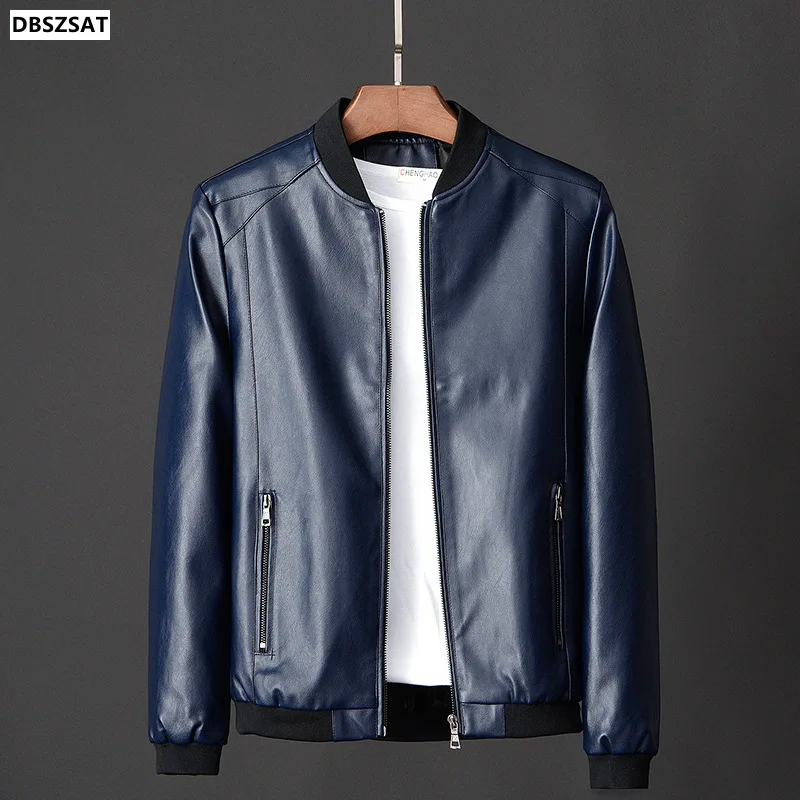 

Leather Jacket Bomber Motorcycle Jacket Men Biker PU Baseball Jacket Plus Size 7XL 2020 Fashion Causal Jaqueta Masculino J410