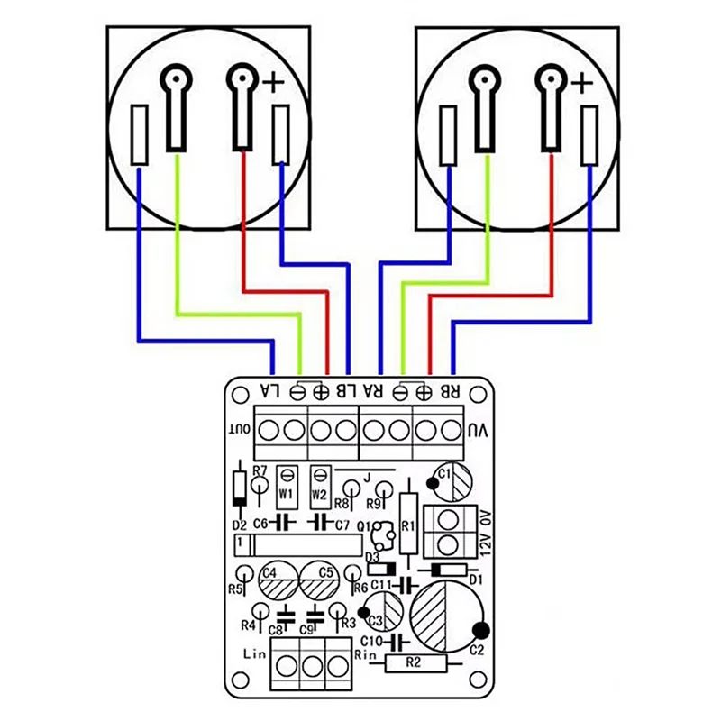 

B97A-VU плата драйвера измерителя Db измеритель уровня усилителя плата драйвера + 2 шт. VU метр 9-12 В постоянного тока вход