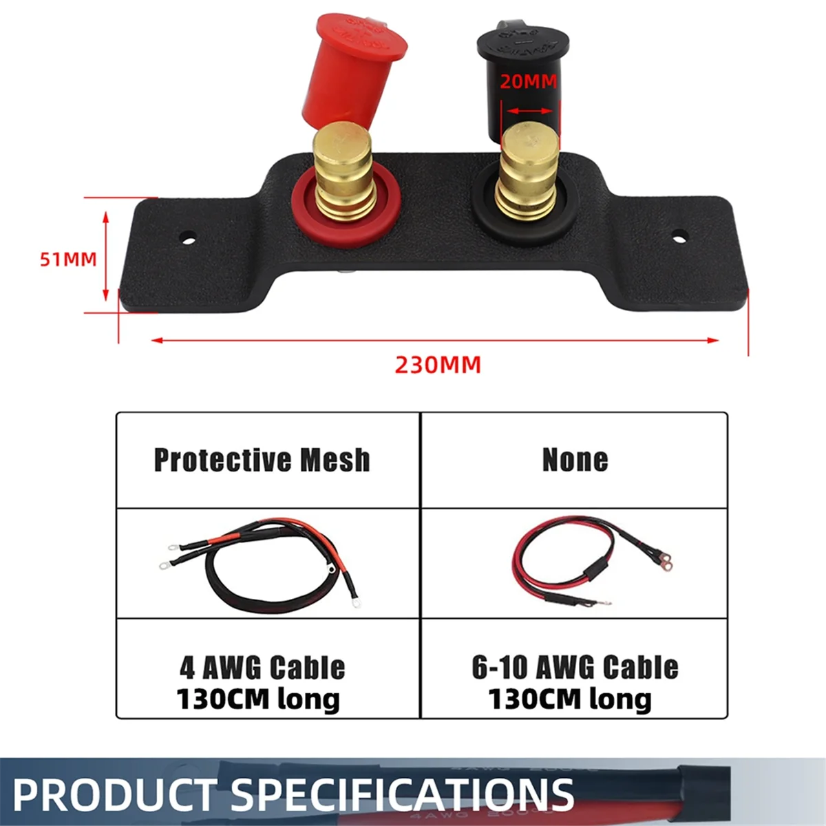 Universal Battery Jump Post Starter Jumpstart , Remote Battery Terminals Jumper Post, Battery Chargeing Post