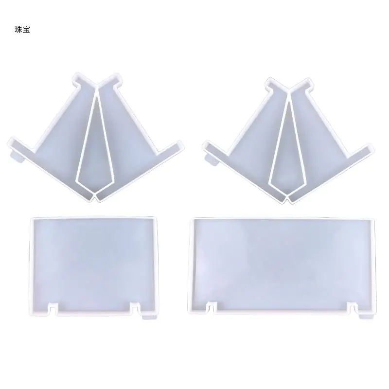 X5QE Silicone Jewelry Display Stand Resin Mould for Epoxy Resin Casting Storage Rack Tray Trinket Holder DIY Art