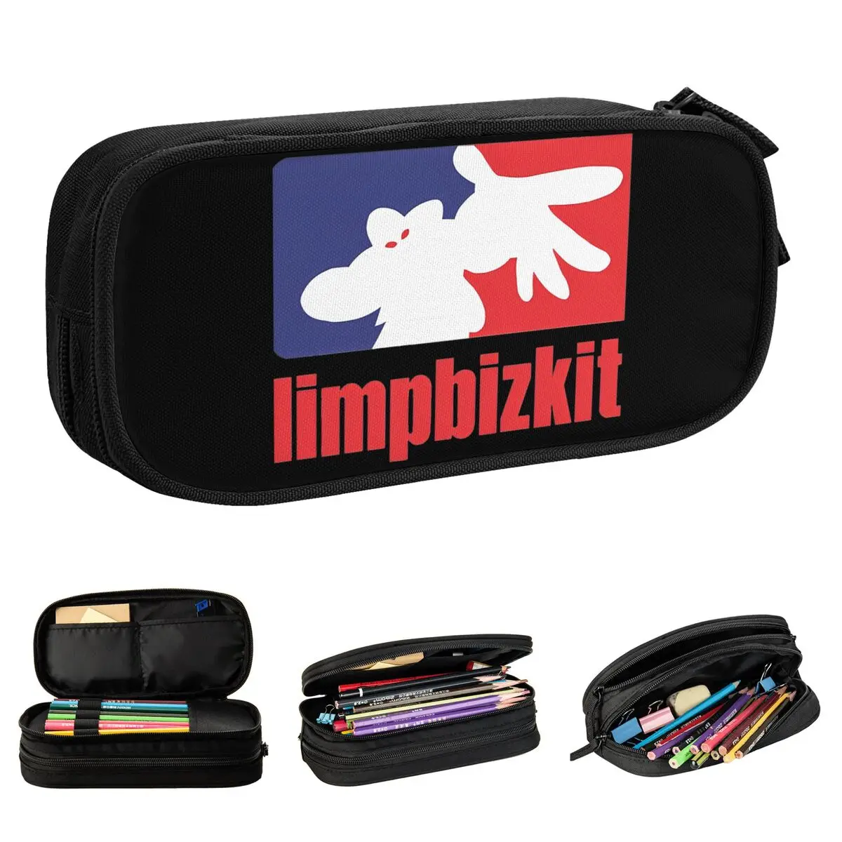 Limp Bizkit Band Logo Pencil Cases Lovely Pen Holder Bags for Student Big Capacity Students School Zipper Pencilcases