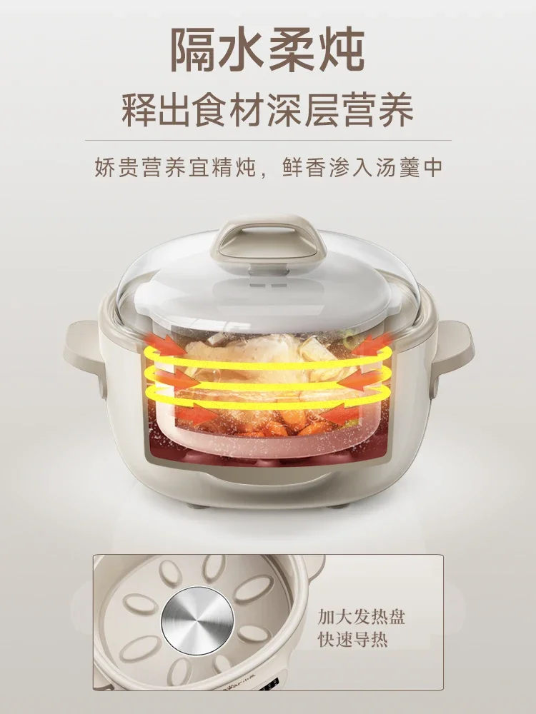 220V Bear Automatic Ceramic Electric Stew Pot for Home Use Soup Bird Nest Cooking