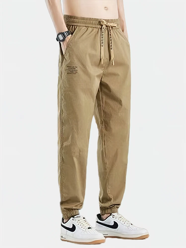 

Ice silk Jogger Pants Men Spring Summer Casual Baggy Sport Work Trousers Thin Quick-dry Sweatpants Male Tactical Outdoor