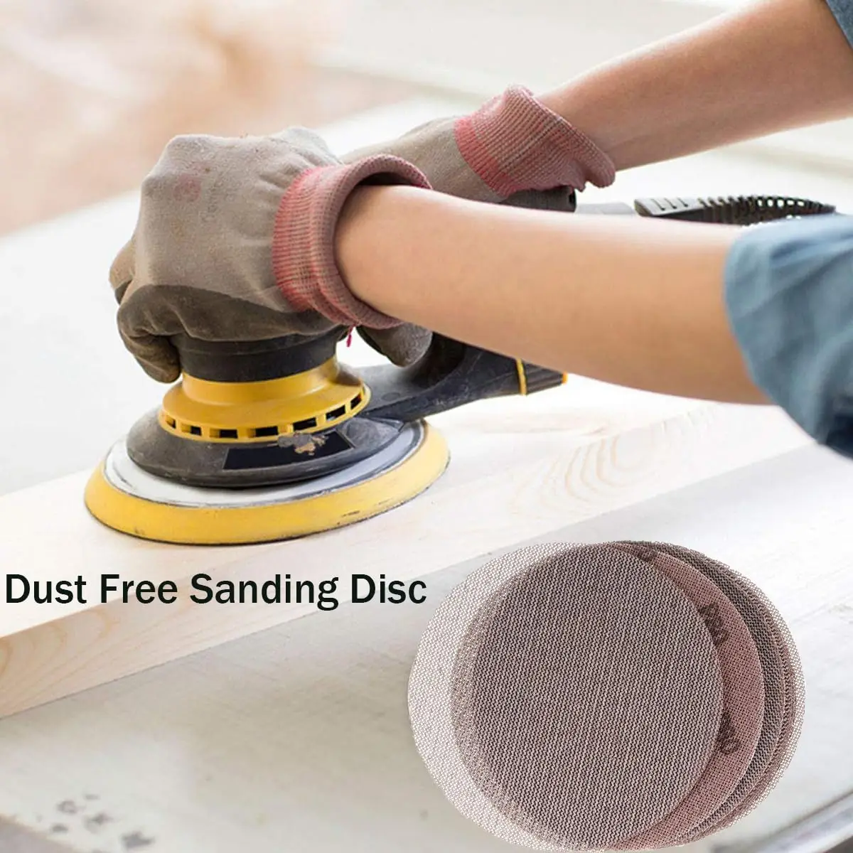 9 Inch Mesh Abrasive Dust Sandpaper 15 Pcs Assorted 80/120/180/240/320 Grits Hoop and Loop for Woodworking Drywall Sanding Metal