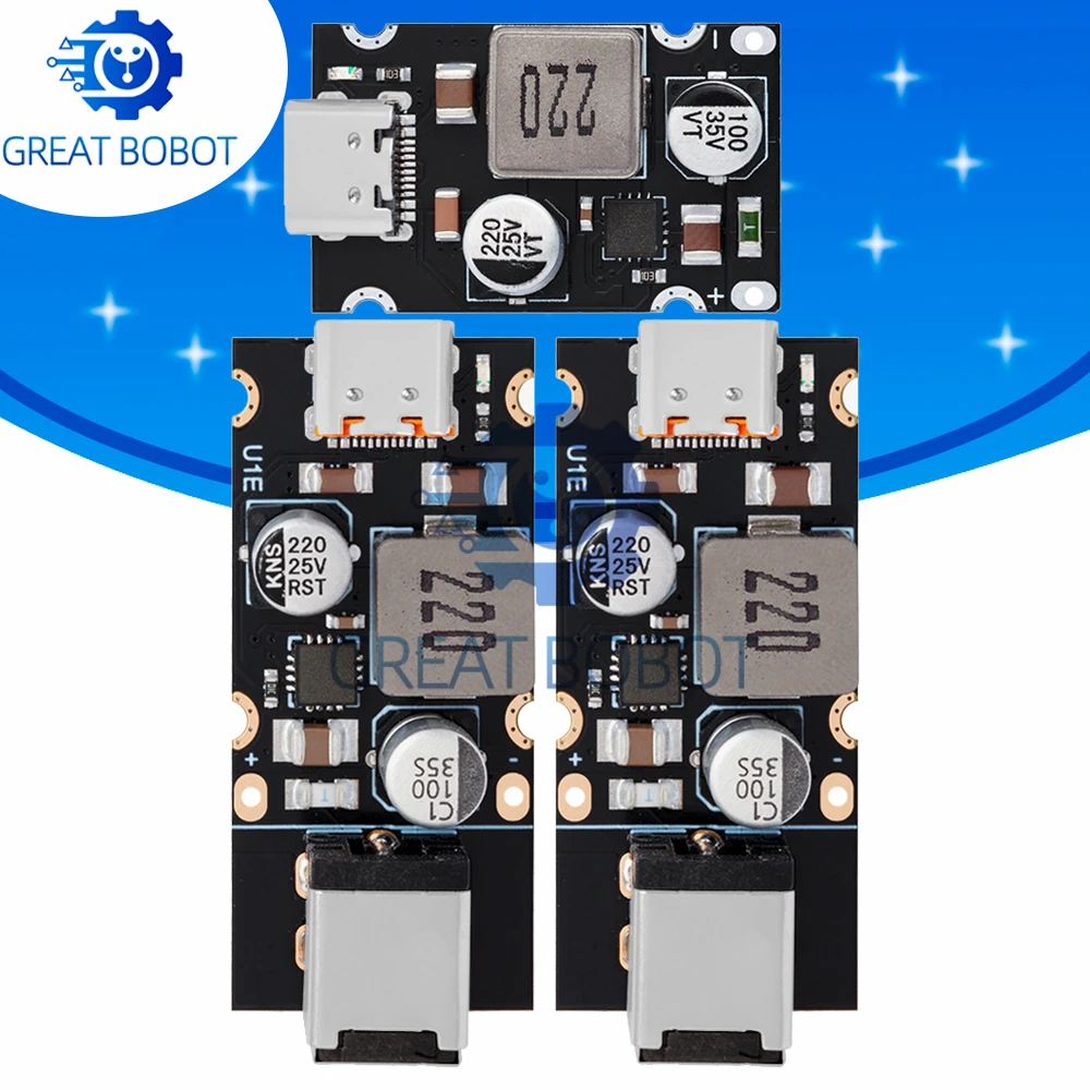 QC4.0 QC3.0 Type-C USB PD65W Fast Charging Adapter Module DC8-32V 3.25A 65W Step Down Module For Huawei SCP/FCP Apple PD