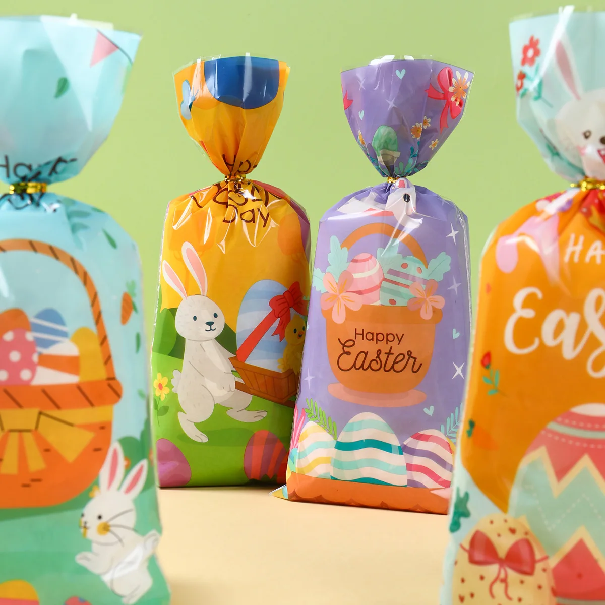 

20/50Pcs Easter Gift Bags Easter Candy Cookie Bags Easter Bunny Eggs Bags Craft Supplies Packaging Pouch Easter Decoration 2024