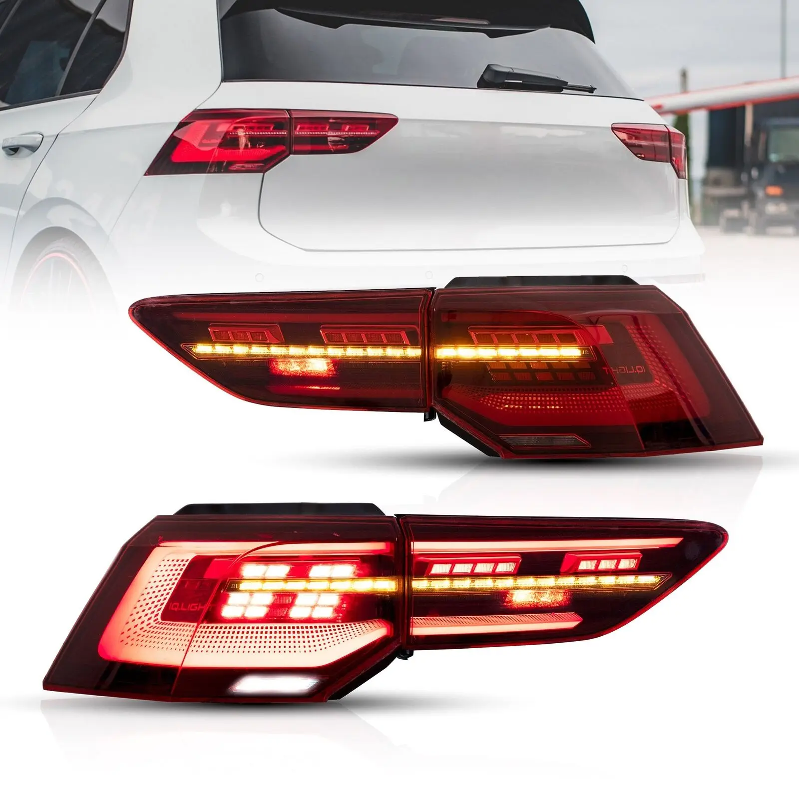 

LED Tail Light For Volkswagen VW Golf 8 MK8 2020 2021 2022 2023 DRL Style Running Signal Brake Reversing Parking Facelift