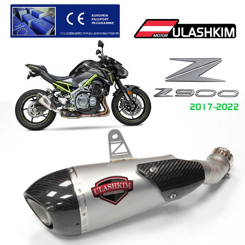 Z900 Slip-on For Kawasaki Z 900 Motorcycle Exhuast Middle Link Pipe Escape Muffler Adapter Connect Pipe 2017-2022