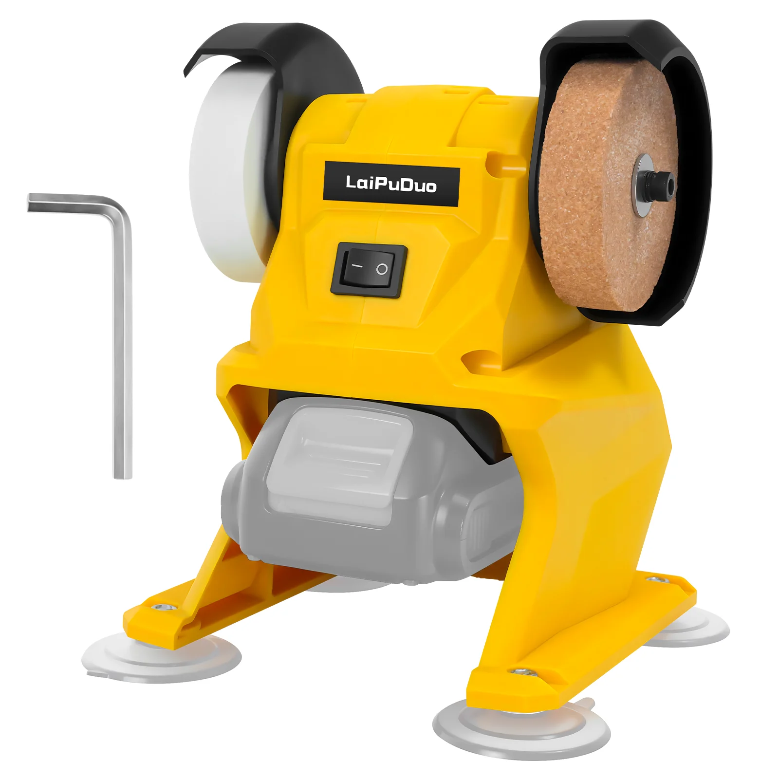 Cordless Bench Grinder 5500RPM Dual Wheel Grinder Metal Stone Knife Polishing Grinding Sharpening Tool For Dewalt 20V Battery