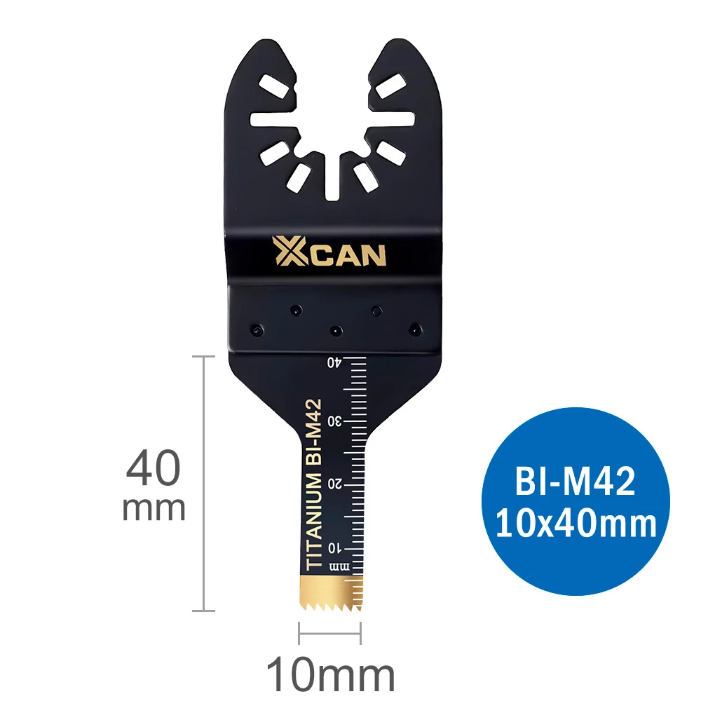 CMCP 10mm Titanium Oscillating Saw Blades Bi-Metal Multitool Blades for Metal Wood Nails Screws Cutting