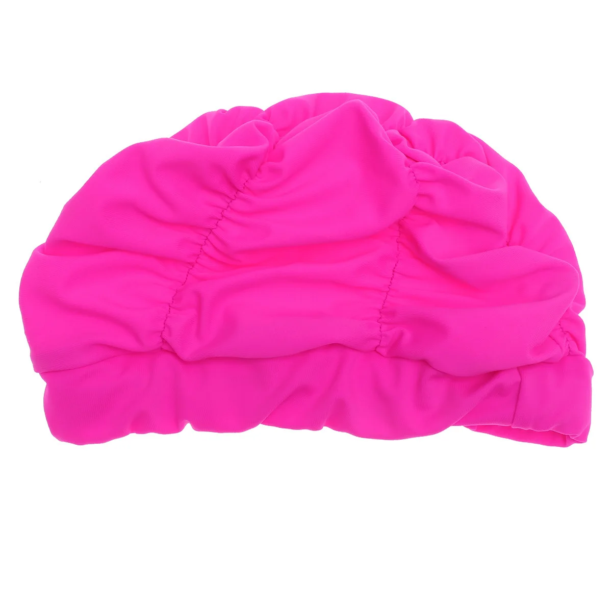 

1pc Women'S Premium Eco-Friendly Lightweight Pleated Swim Cap Waterproof Hair Ear Protection For Swimming Royalblue