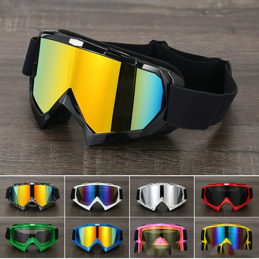 

Retro Motorcycle Goggles - Spray-Painted Off-Road Style for Harley, Dirt Bike & Snow Riding - Vintage Windproof Eyewear