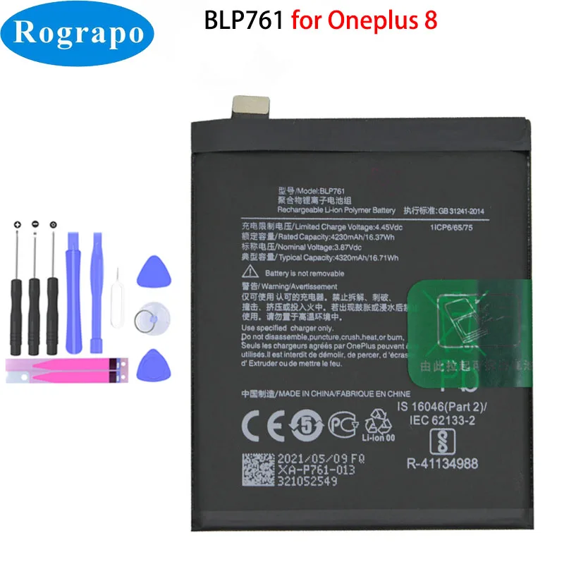 New Battery For OnePlus 1 2 3T 5 5T 6 6T 7 7 Pro 7T 8 8pro 9 9Pro Pro BLP633 BLP637 BLP685 BLP699 BLP743 BLP745 BLP761 BLP759