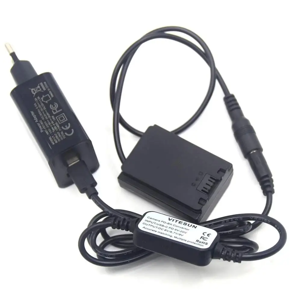Cable USB-C DC NPFZ100 con Batería Ficticia y Cargador PD para Cámaras Sony Alpha A9, A6600, A7RM3, A7RIII, a7 iii, A7M3, ILCE-9, A7M4 (A7IV)