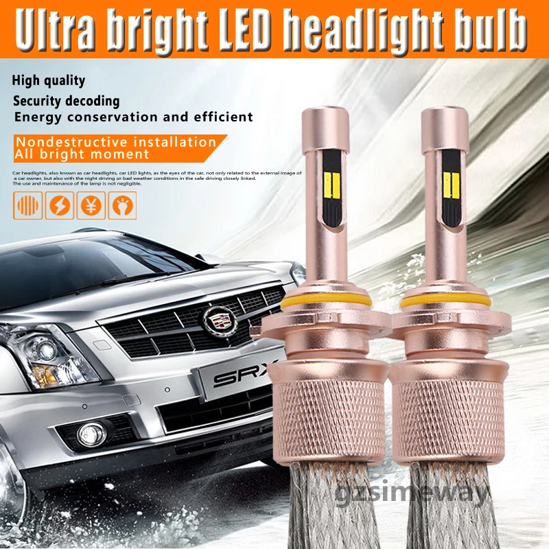 2X Tricolor Car Light H11 LED H1 H4 H7 9012 LED Headlight Bulbs 6000K 3000K 4300K 20000LM H9 9005 9006 HB3 HB4 880 Auto Fog Lamp