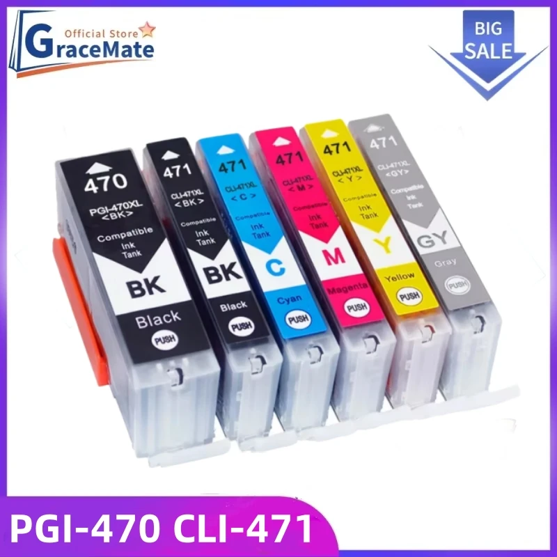 GraceMate PGI470 CLI471 PGI-470 CLI-471 Compatible Cartridge 470XL 471XL For Canon PIXMA TS5040 MG5740 MG6840 TS6040 printer