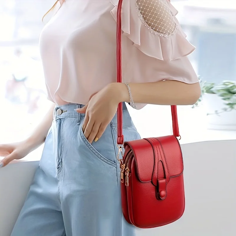 Fashion Crossbody Shoulder Bag for Women - Water-resistant Faux Leather Messenger Bag with Removable Strap