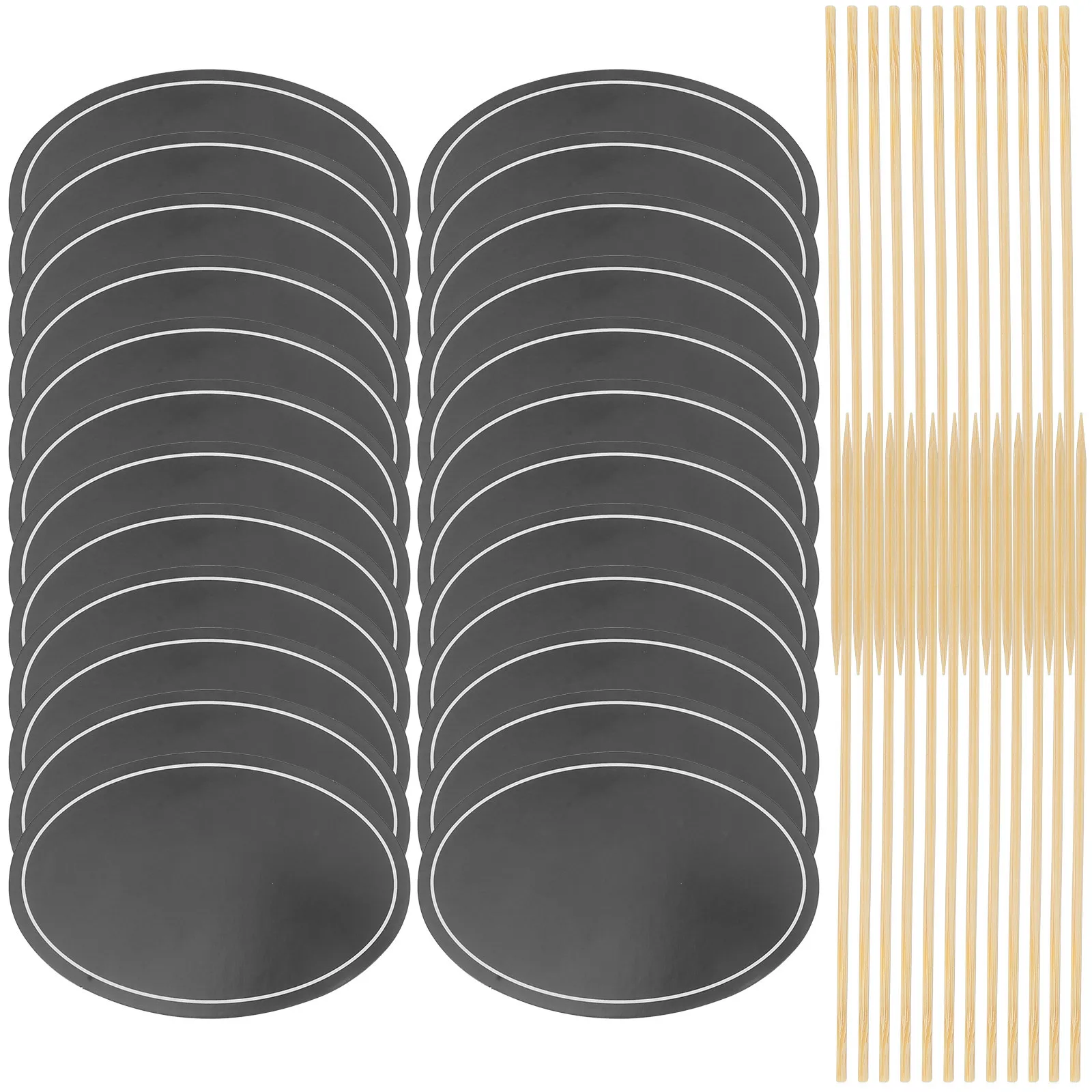 

24Pcs Blank Toothpick Flags Food Toppers for Party Buffet Dinner Cupcake Picks Chalk Board Sign Board Chalkboard Cupcake Picks