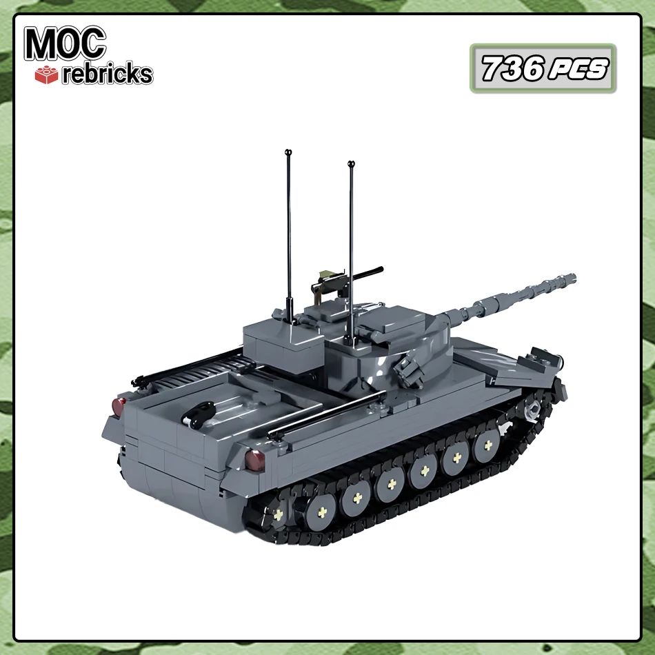 Military Weapons IKV 91 Building Blocks Soldier Battle Tank Assembly Model Toys Educational Bricks Kids Desktop Decoration Gift