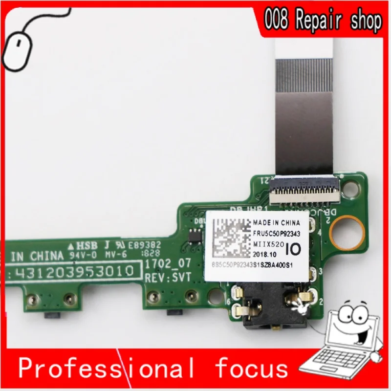 NEW USB Port Power Button Board Cable for Lenovo M520 MIIX 520-12IKB 5C50P92343 IO Board