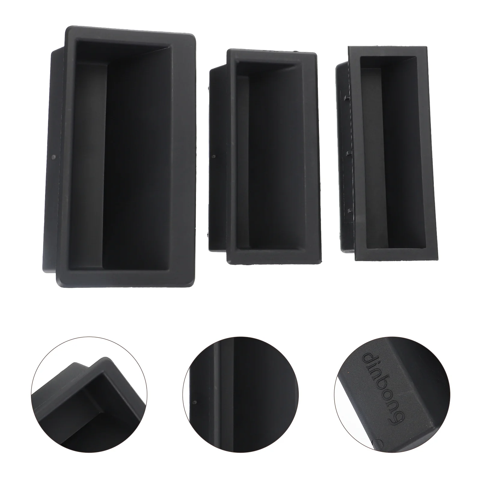 3pcs Cabinet Handle Invisible Embedded Plastic Install Invisible Cabinet Handle Durable Replacement Furniture