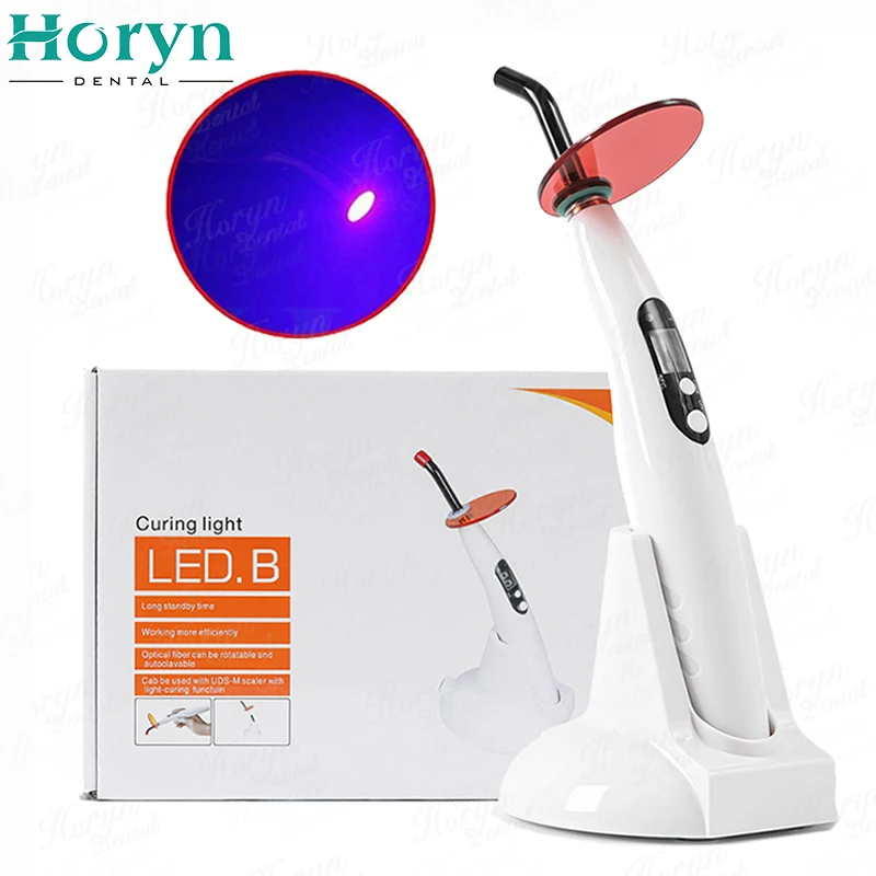 Беспроводная Стоматологическая фотополимеризационная лампа, Рабочая поверхность, Рабочая поверхность 1200-1500 МВт/км², стоматологическое устройство для затвердевания смолы