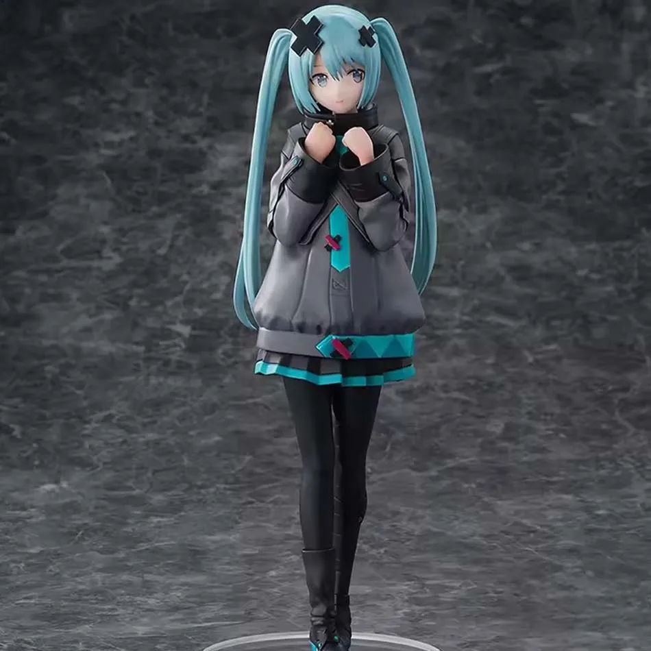 New Hot sold Hatsune Miku Desktop Cute Action FigureNeko T-Shirt Ver. Anime Figurine Kawaii Girl Model Toy Gift view 3