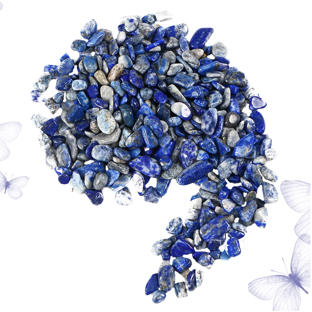 

200G Natural Polished Blue Lapis Gravel Decorative Aquarium Landscape Accessories Fish Tank Stone Ornament for Home