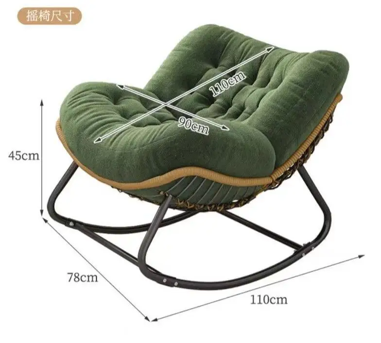 Comfortable Rocking Recliner Chair with Ottoman for Living Room and Office Lazy Sofa Bed Chair Convertible Recliner