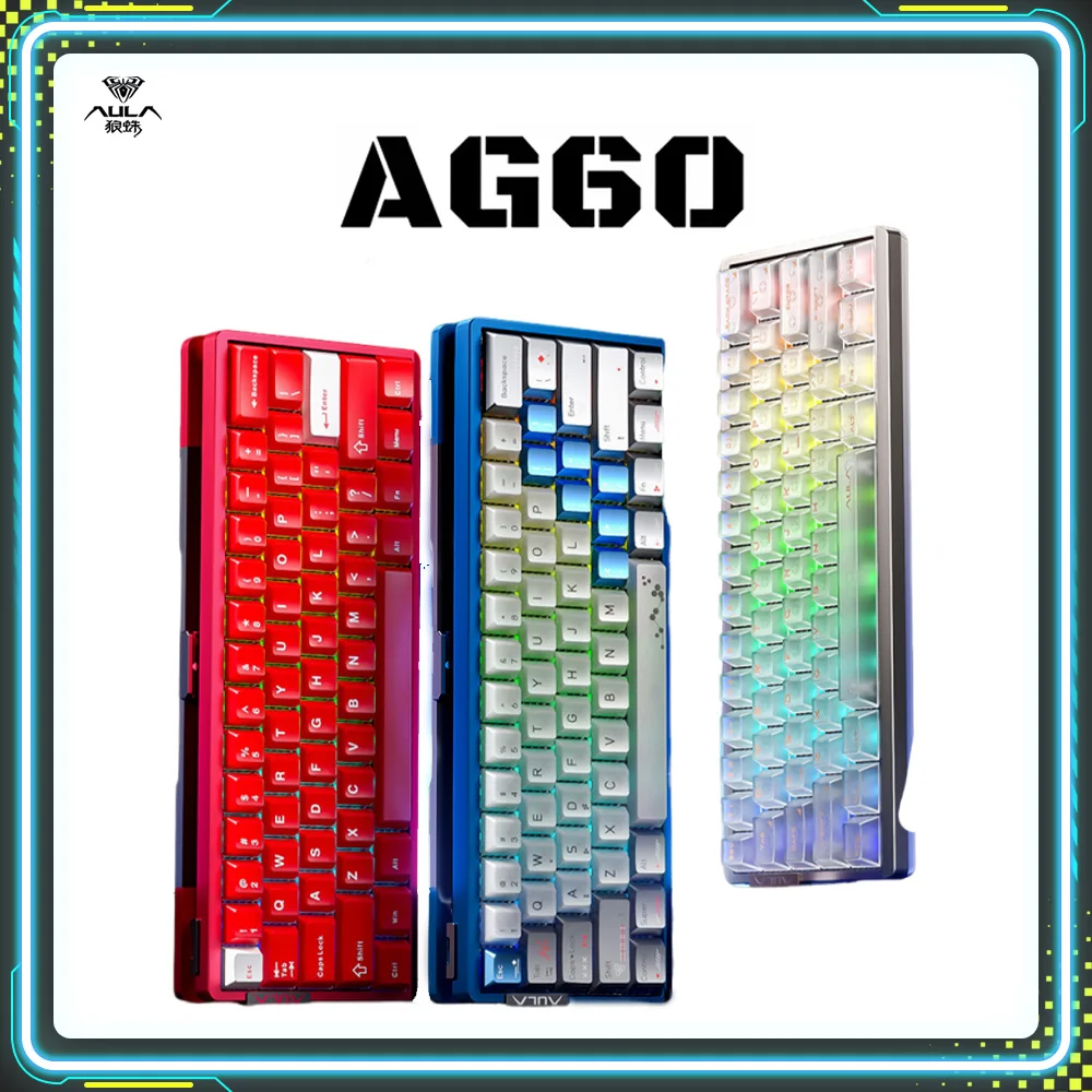 

Игровые клавиатуры AULA AG60 с магнитным переключателем RT0.001, алюминиевый сплав с низкой задержкой, проводная механическая клавиатура на заказ, ПК, подарки для киберспорта