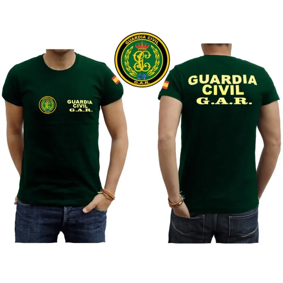 Spanish Guardia Civil Grupo De Acción Rápida (GAR) Men T-Shirt Short Sleeve Casual 100% Cotton O-Neck Mens T Shirts